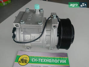 Компресор кондиціонера в зборі (з шківом) JOHN DEERE AL176858, RE203758, RE257084, SE503066 (Cametet)
