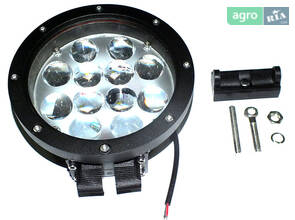 Фара LED кругла 60W, 12 ламп, вузький промінь 12/24В (пр-во Юбана) 453701057