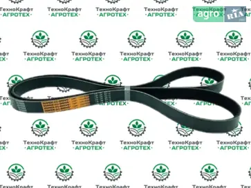 Ремень клиновой AG15580R, H166870, AT197905, 8PK2245, 1004090, 0285327 для комбайна John Deere - фото